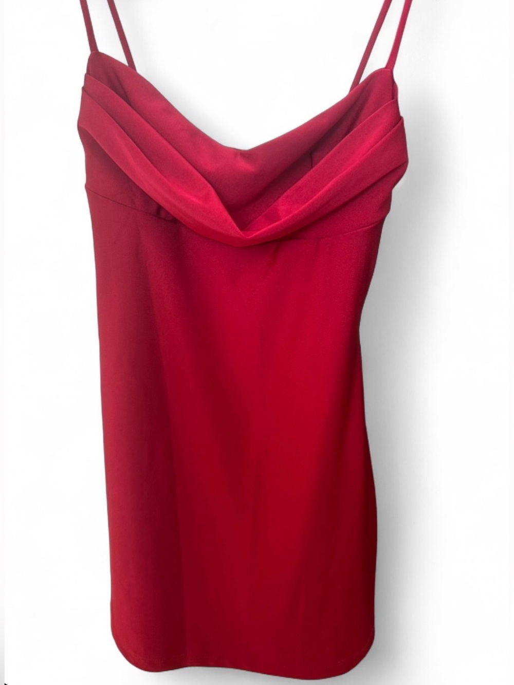 Windsor Red Mini Dress With Cowl Neckline - Picture 2 of 3